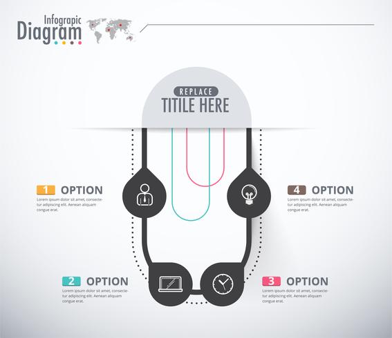 4 Keuze label infographic vector