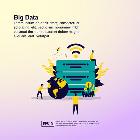 Big data illustratie concept vector