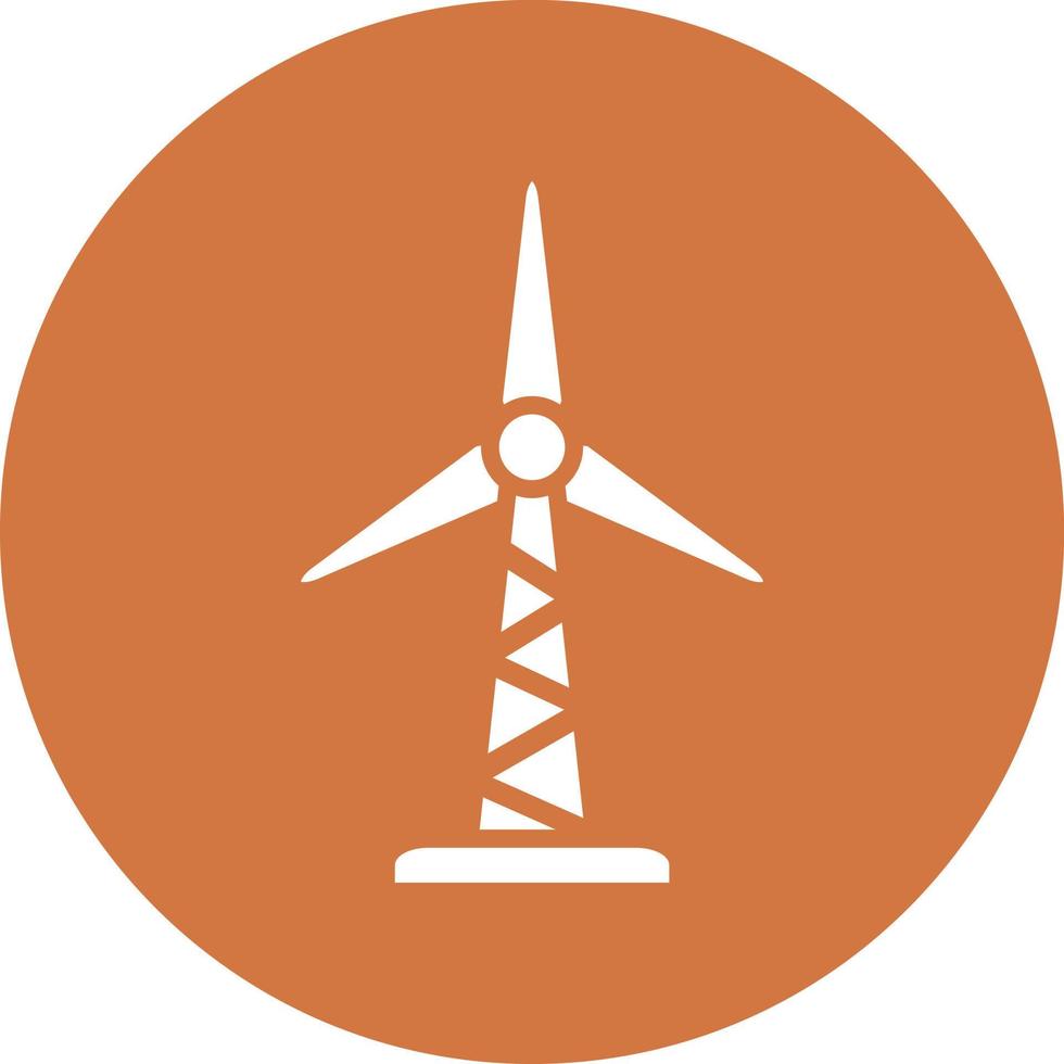 windturbine pictogramstijl vector