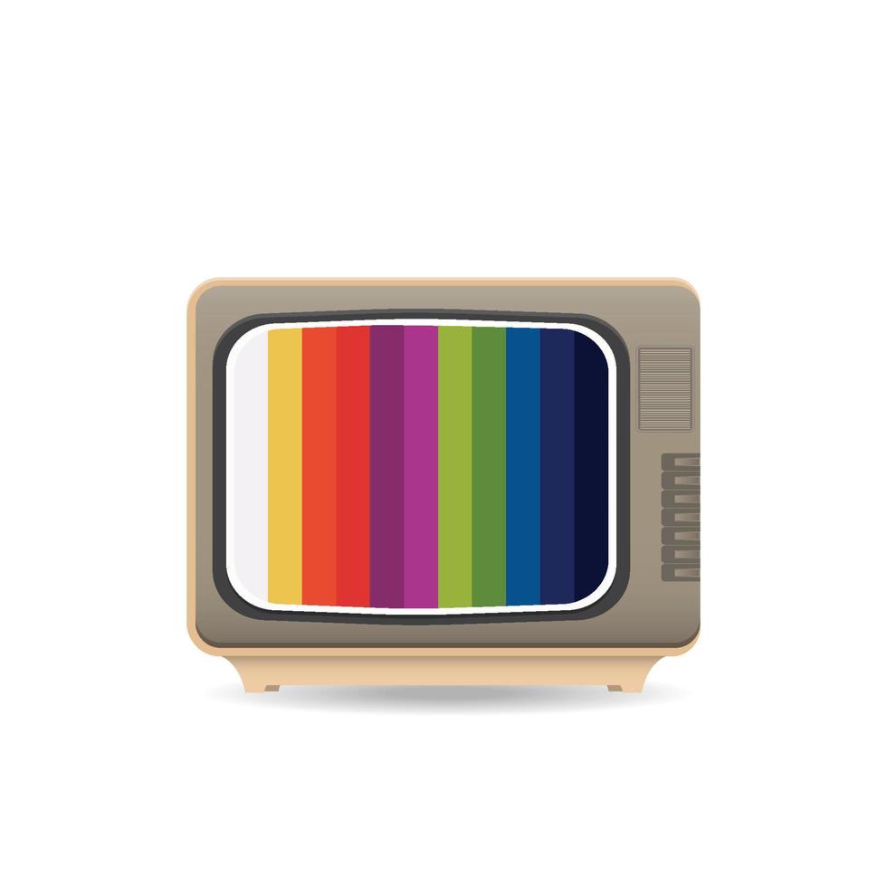 realistisch vintage tv-pictogram. vector