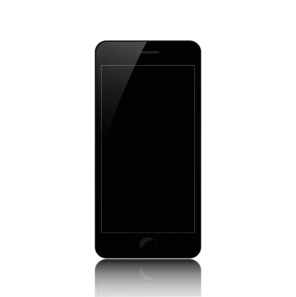 nieuwe realistische mobiele slimme telefoon moderne stijl geïsoleerd op een witte achtergrond. vector