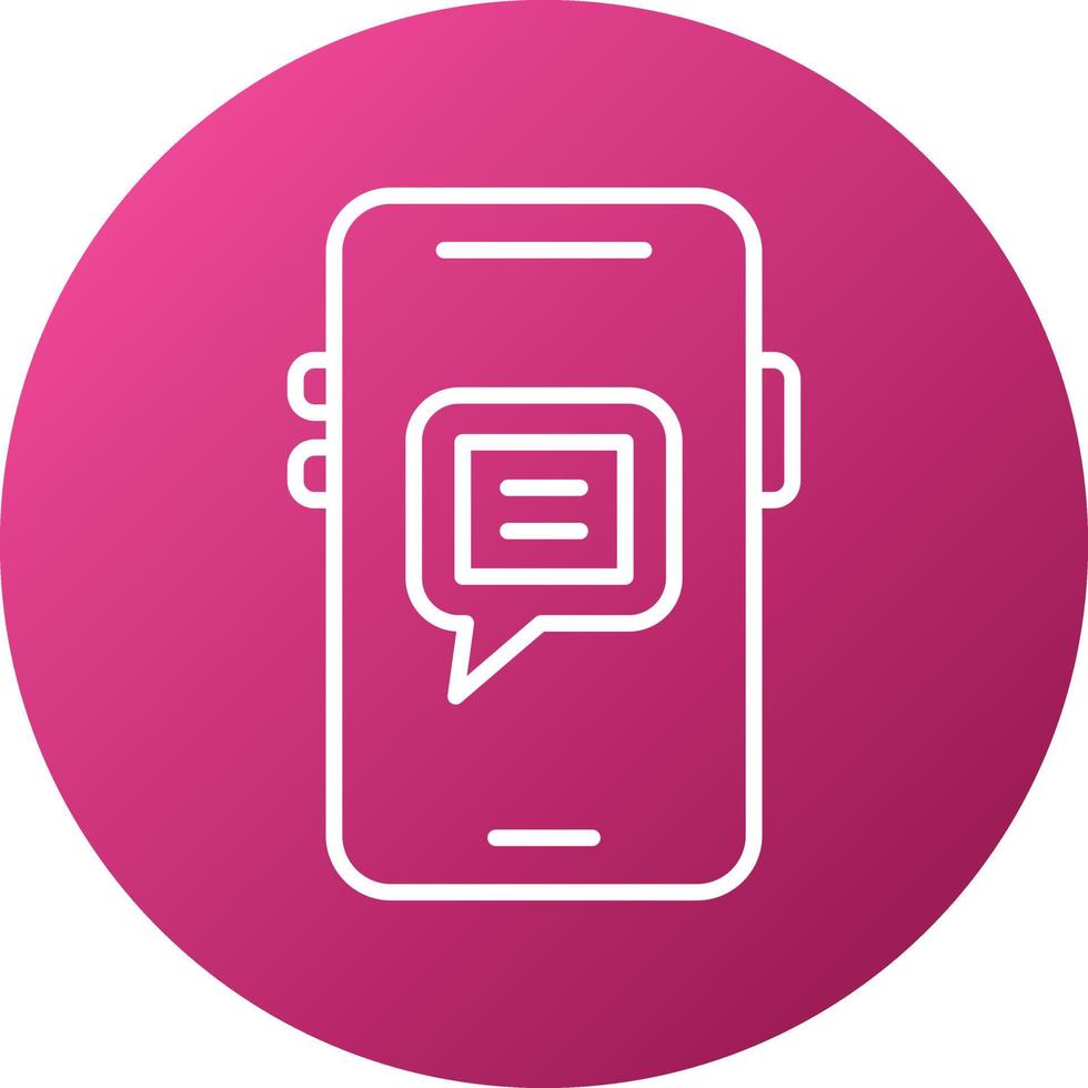 mobiele chat-pictogramstijl vector