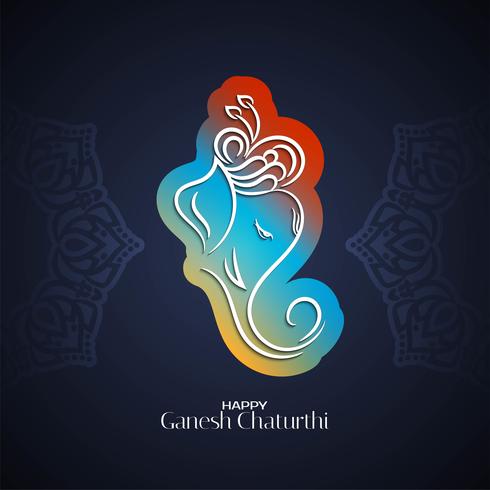 Ganesh Chaturthi kleurrijk ontwerp vector