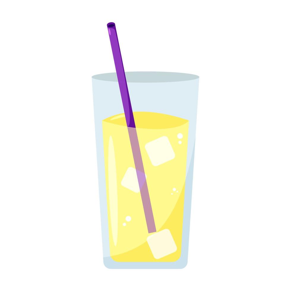 cartoon gele limonade op witte achtergrond vector