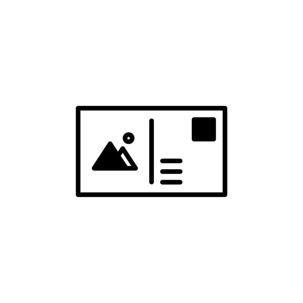 post, brief, mail, briefkaart ononderbroken lijn pictogram vector illustratie logo sjabloon. geschikt voor vele doeleinden.