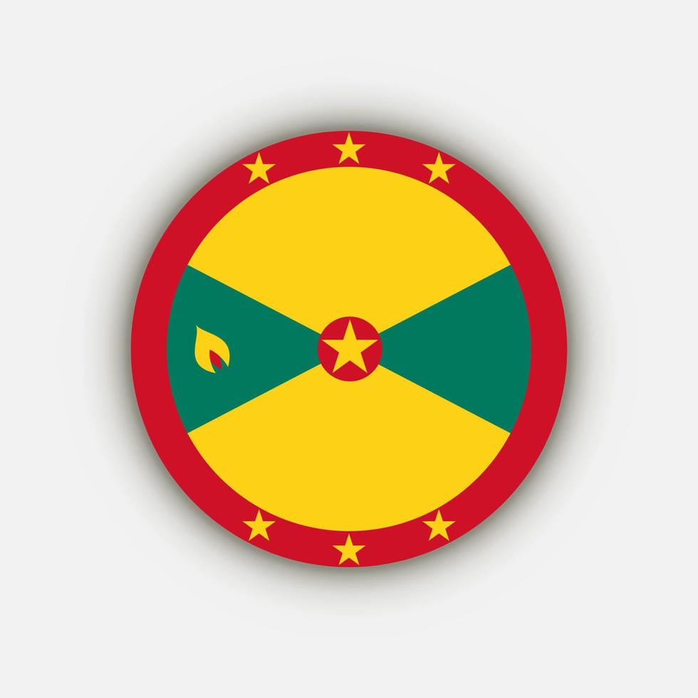 land Grenada. Grenada vlag. vectorillustratie. vector