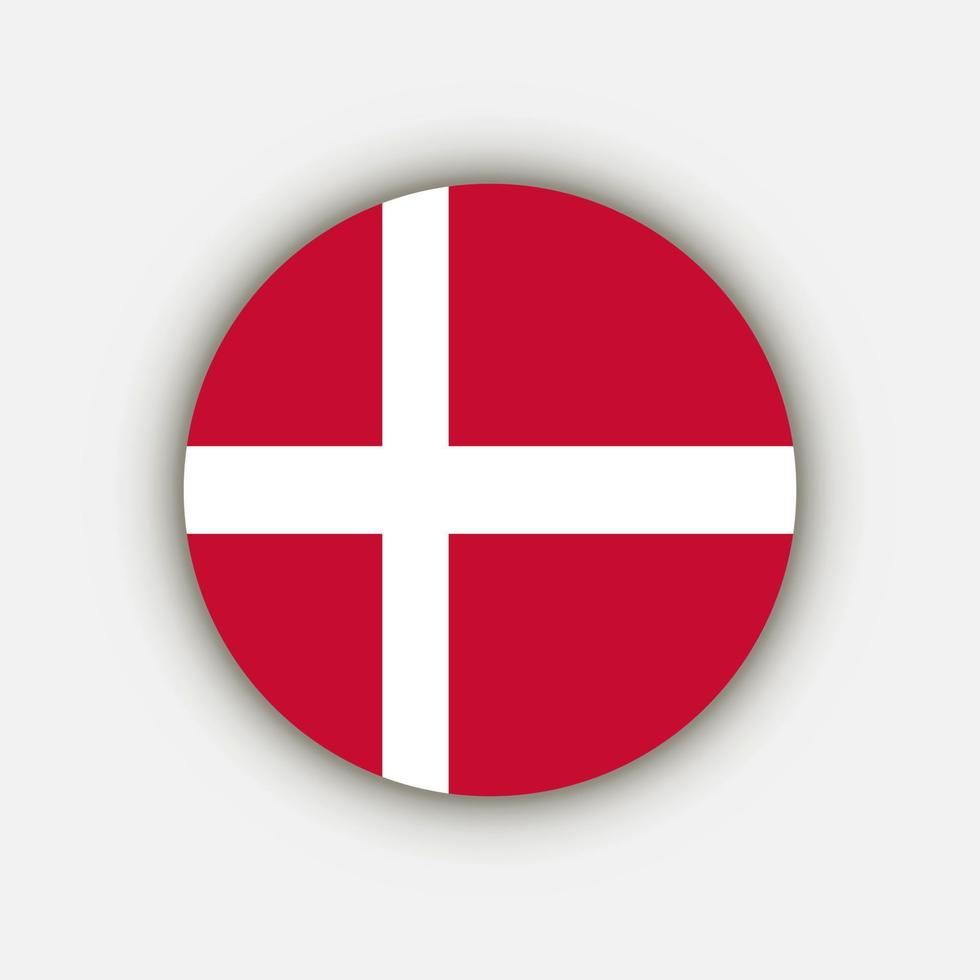 land Denemarken. vlag van Denemarken. vectorillustratie. vector