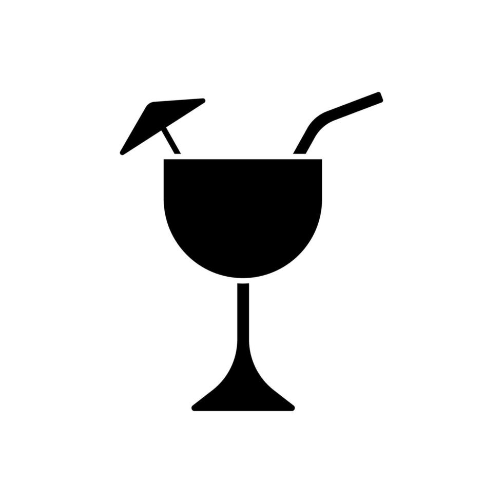 cocktailglas pictogram vector. symbolen voor drankmenu's, websites, banners en meer vector