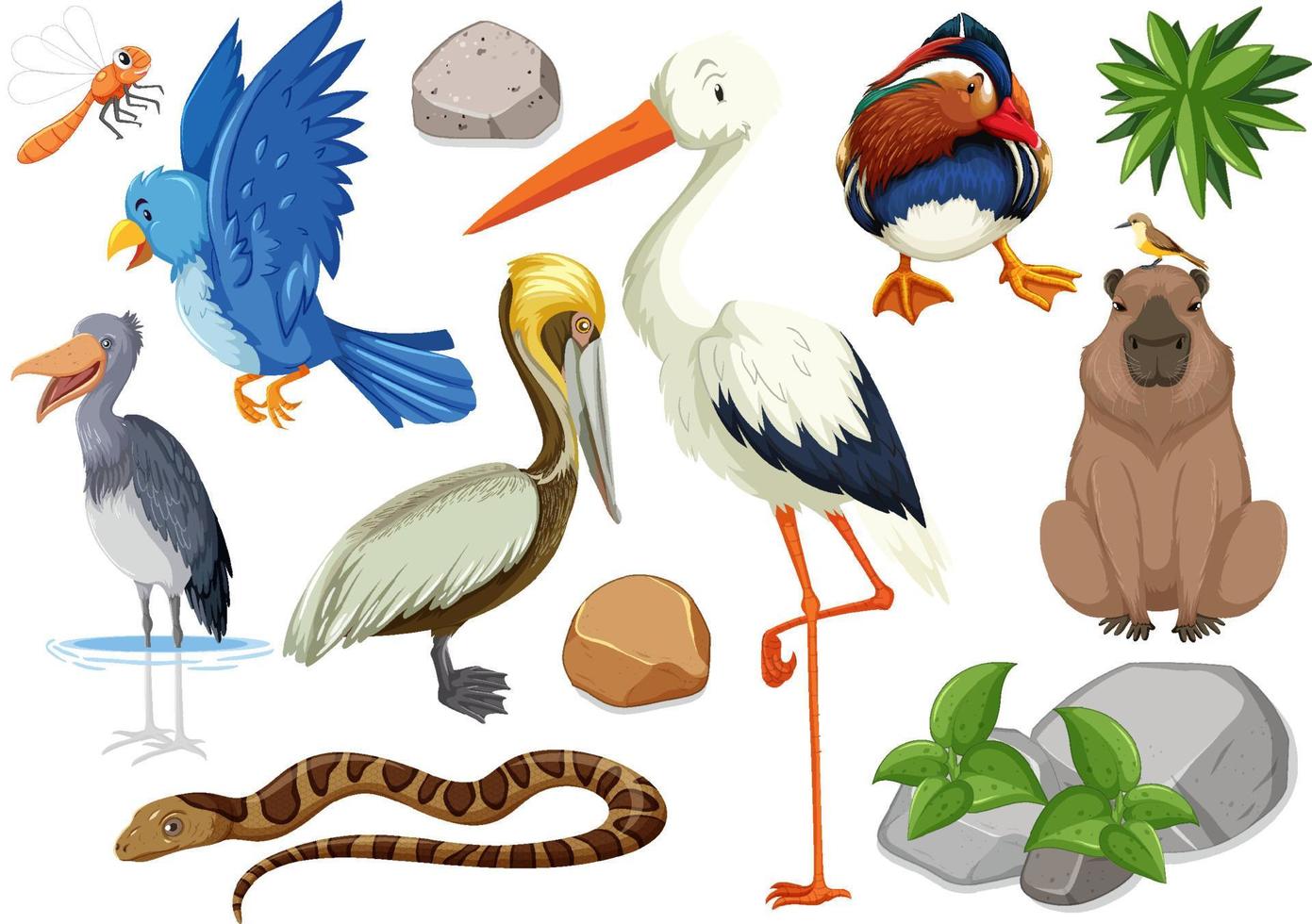 verschillende soorten wilde dieren collectie vector