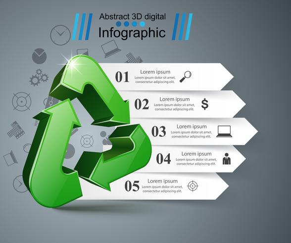 Recycle zakelijke infographic vector