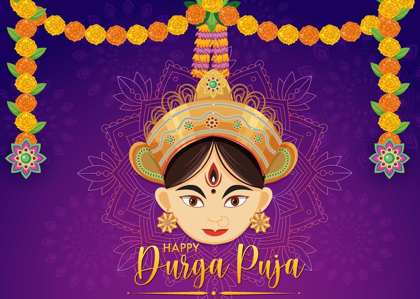 fijne durga puja-evenementendag vector