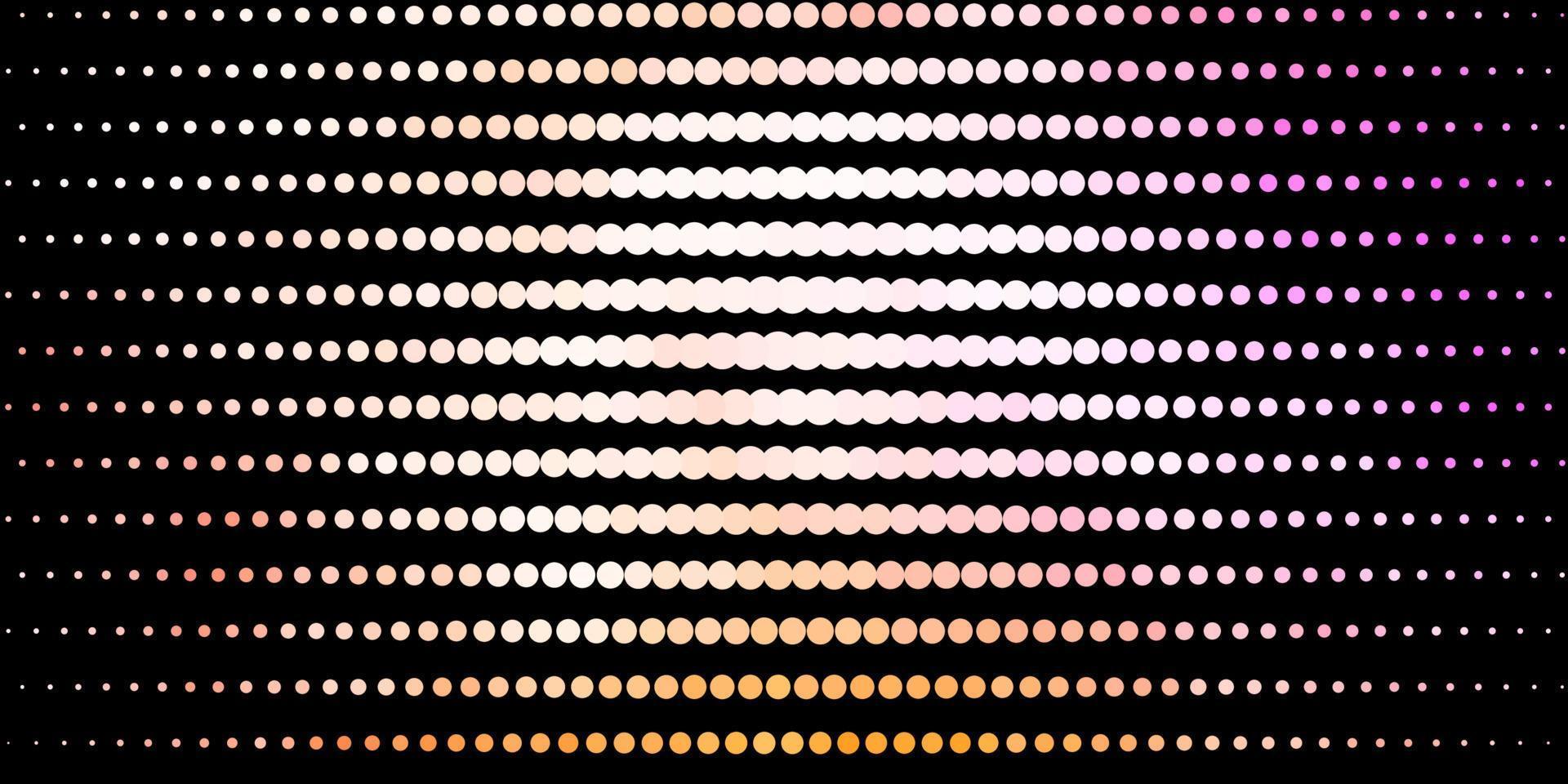 donkerroze, gele vectorachtergrond met stippen. vector