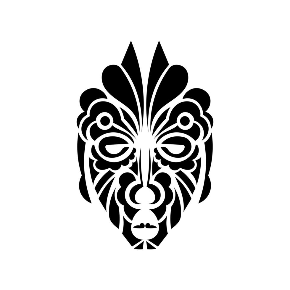 Tiki Masker. maori of polynesië patroon. goed voor prints, t-shirts, telefoonhoesjes en tatoeages. geïsoleerd. vectorillustratie. vector