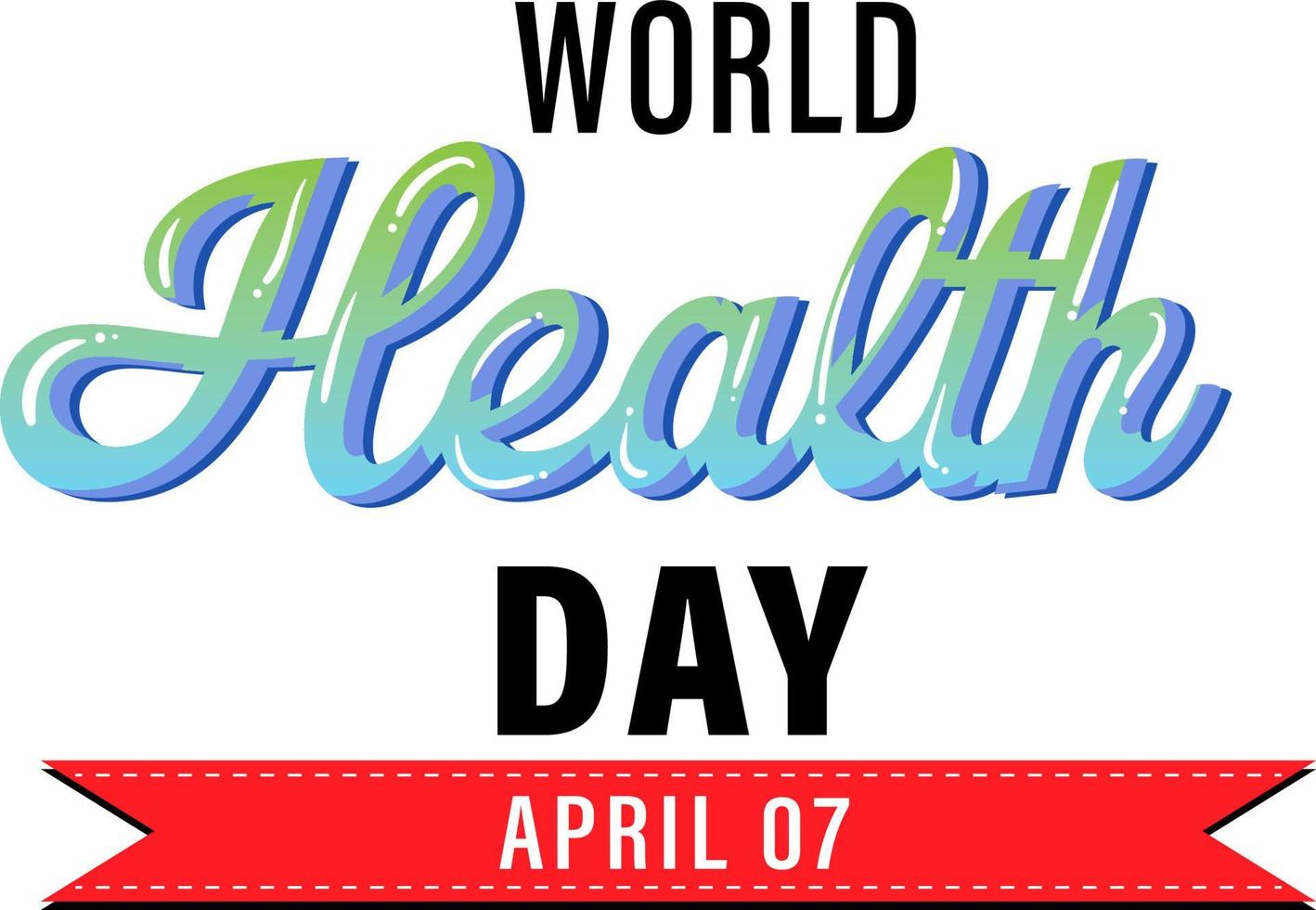Wereldgezondheidsdag logo ontwerp vector