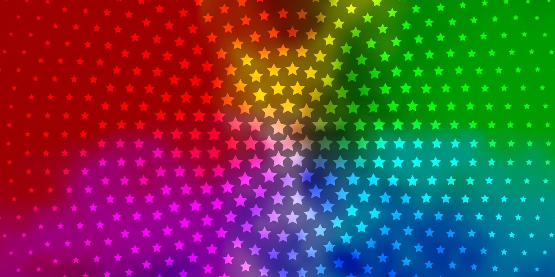 licht veelkleurig vectorpatroon met abstracte sterren. vector
