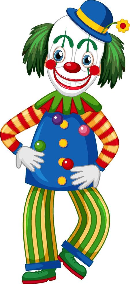 kleurrijke clown stripfiguur vector