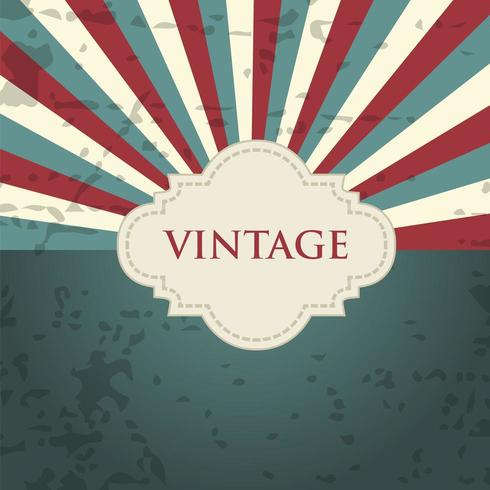 Vintage grunge achtergrond met zonnestraal vector