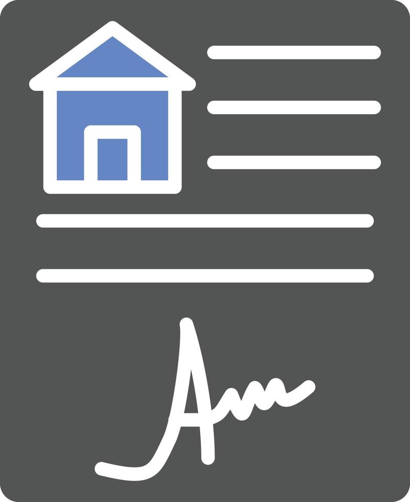huis contract pictogramstijl vector
