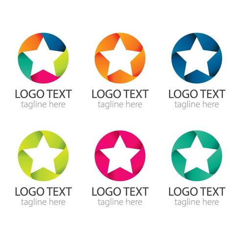 Kleurrijke Star Logo-collectie vector
