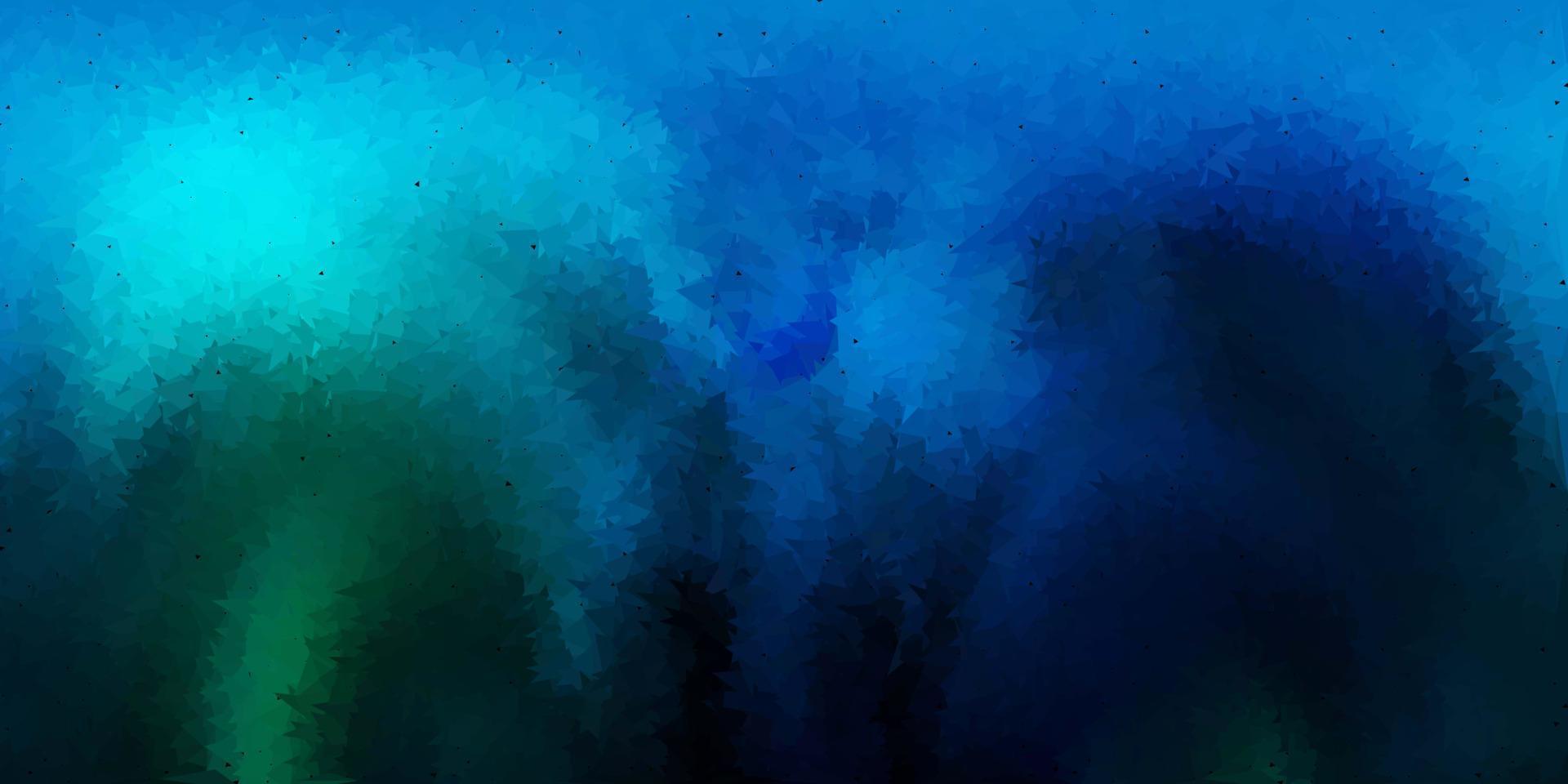 donkerblauw, groen vector abstract driehoekspatroon.