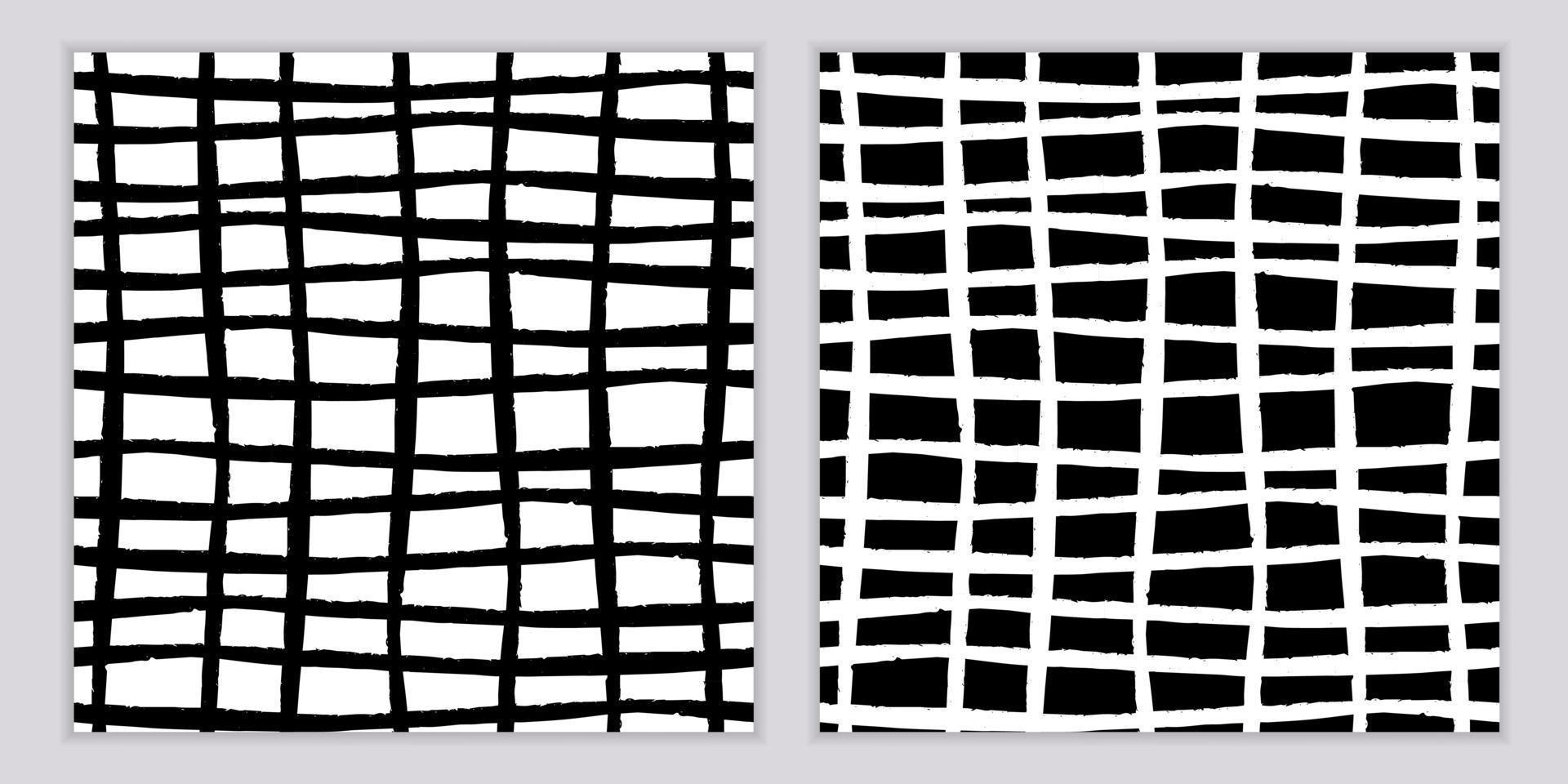 set van gestreepte abstracte patroon van geometrische golvende strepen. zwart-wit vector afdrukken