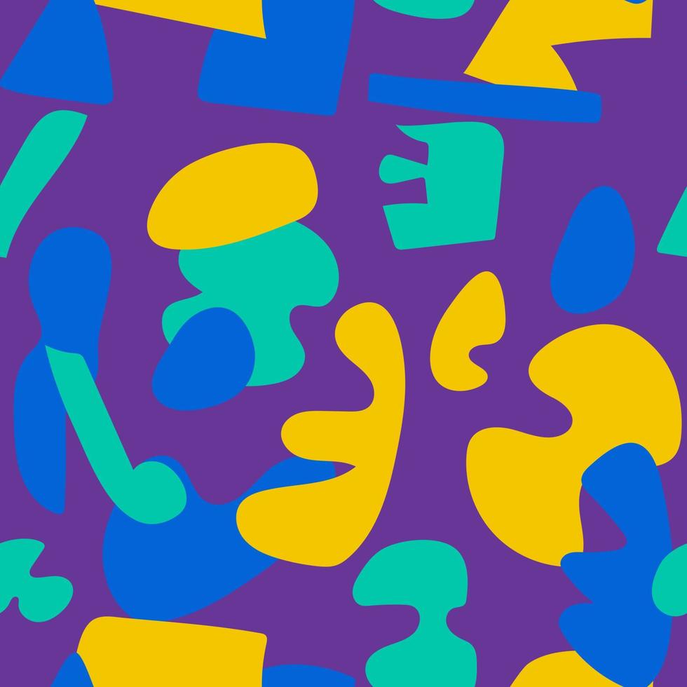 naadloos patroon van eenvoudige abstracte geometrische vormen in felle kleuren. vector achtergrond voor modern minimalistisch design