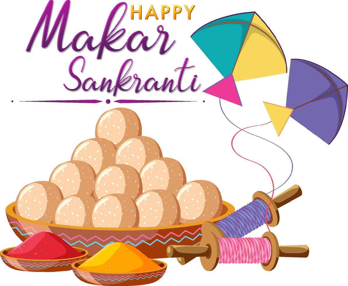 fijne makar sankranti-dag vector