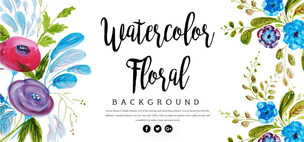 Mooie Waterverf Bloemenachtergrond vector