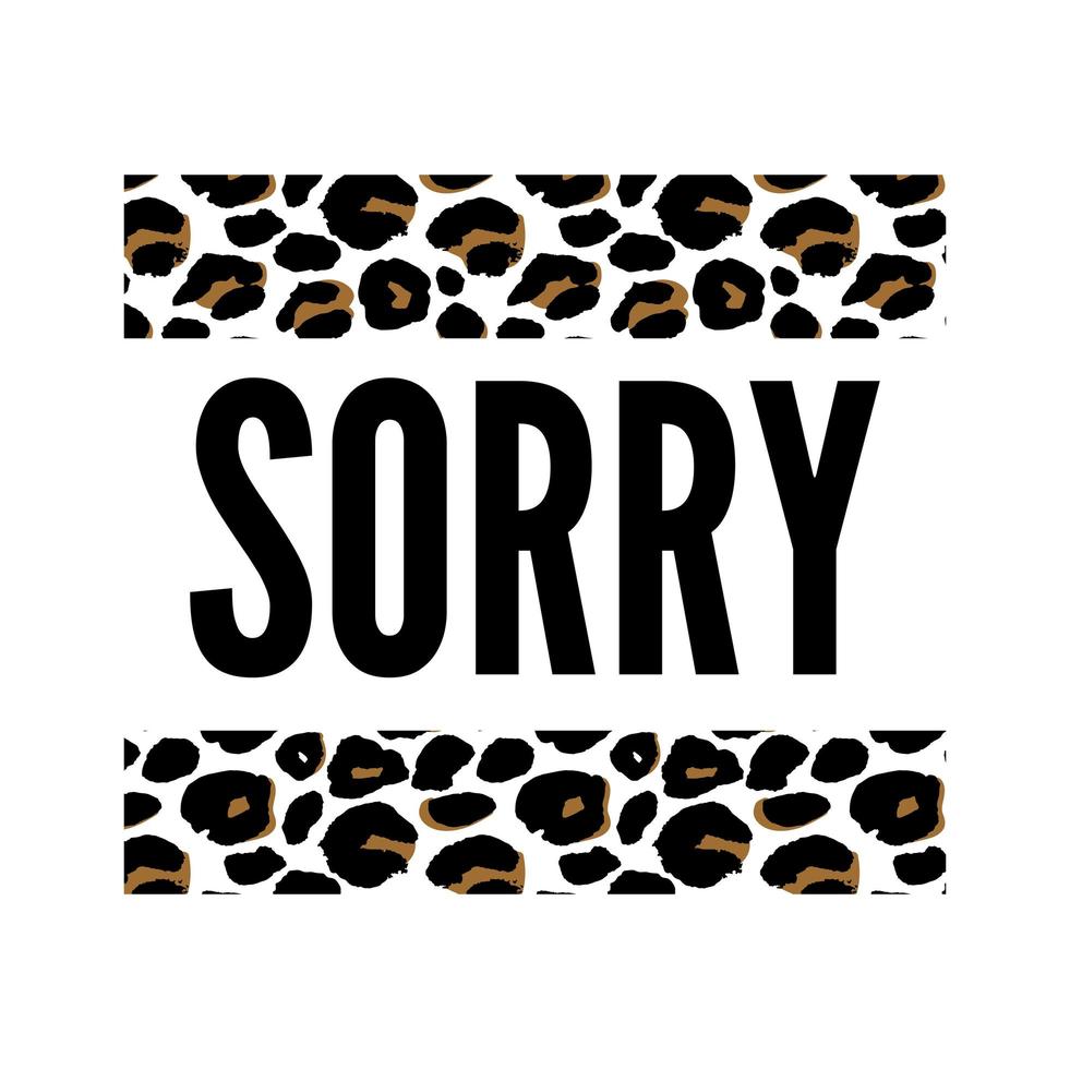 slogan sorry coole zin grafisch vector print mode belettering kalligrafie