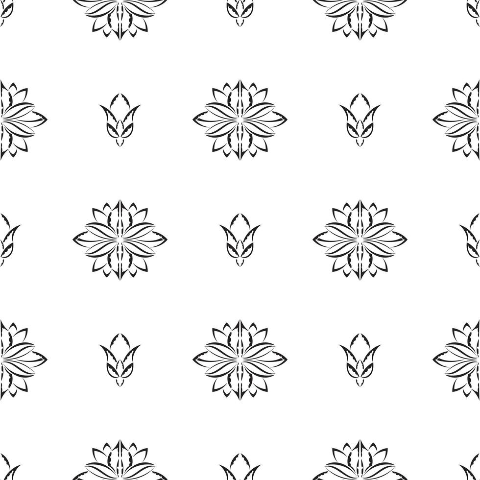 naadloos patroon met lotussen in eenvoudige stijl. goed voor kleding en textiel. vector