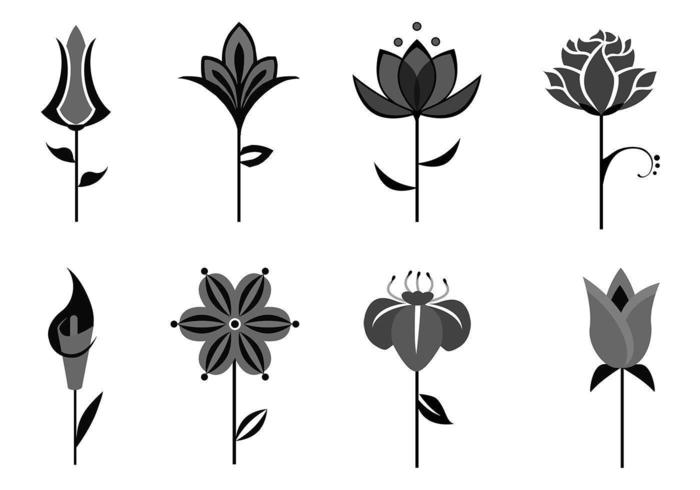 Abstract Flower Vector Pack