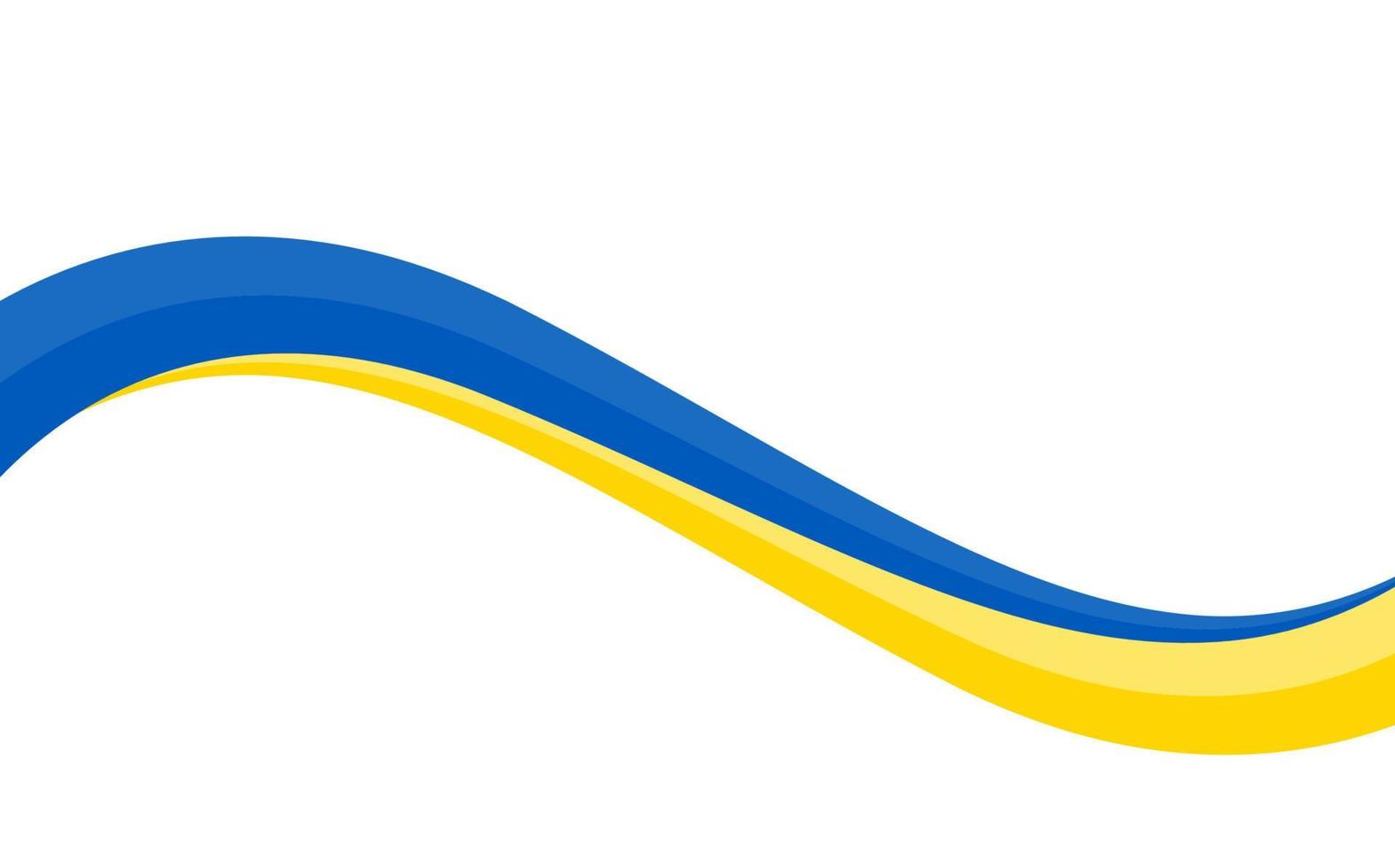 golvend patroon met de nationale vlag van oekraïne, grenskader gestreepte vlag van oekraïne. symbool, posterbanner van de Oekraïense vlag. lint zwaaien in blauwe en gele stijl, vector geïsoleerd op een witte achtergrond
