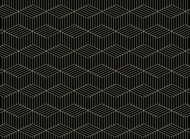 Samenvatting van gouden geometrische lijn vormen patroon vector