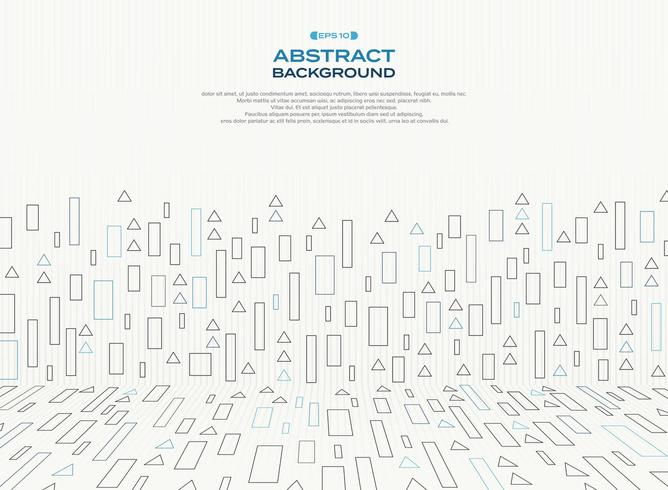 Abstracte geometrische driehoek en rechthoekig overzichtspatroon vector