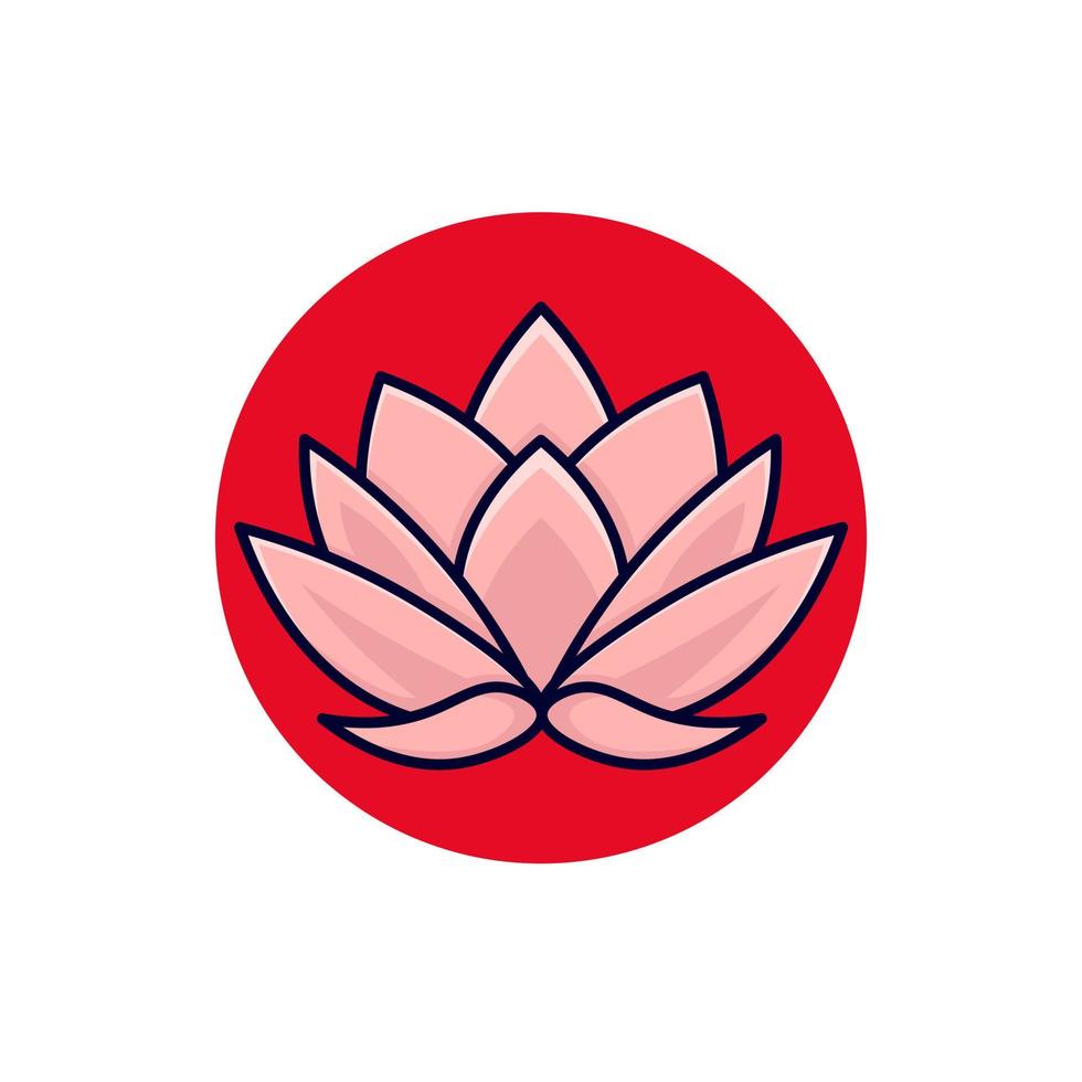 japanse lotus met japanse vlagachtergrond vector