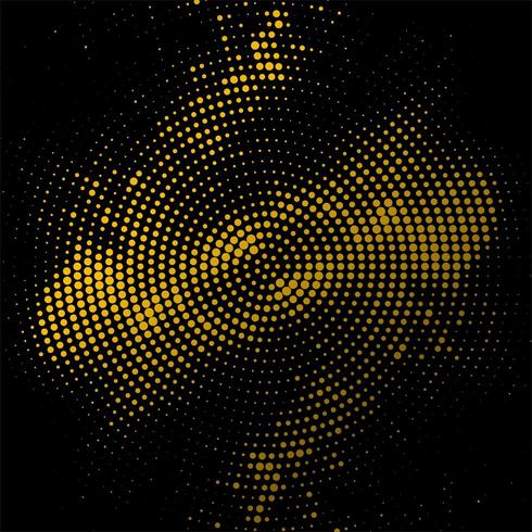 Abstracte gouden cirkelvormige halftone cirkel vector