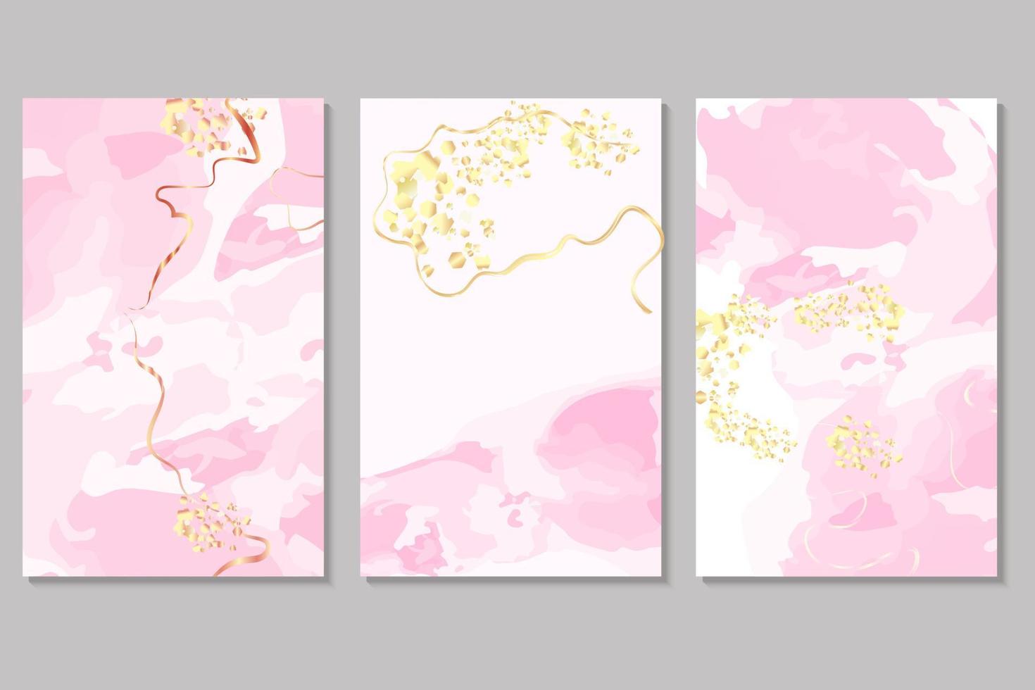 lente bruiloft uitnodiging kaart sjabloon collection.light roze of abrikoos aquarel natte texture.blush vloeibare painting.alcohol inkt. vector