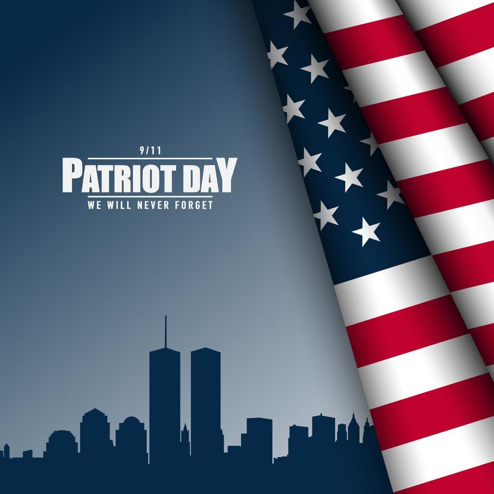 patriot dag achtergrond met usa vlag. vector
