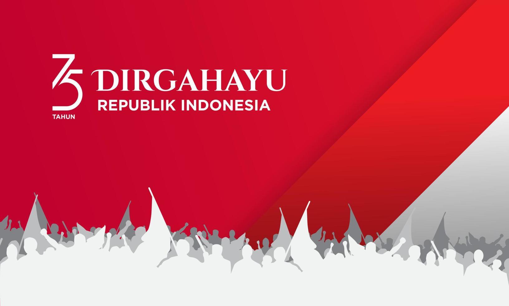 Indonesische onafhankelijkheidsdag achtergrond sjabloon. vector