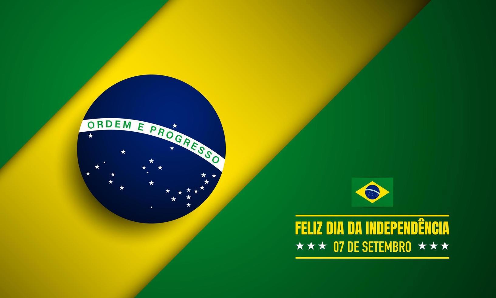 braziliaanse onafhankelijkheidsdag achtergrond. vector