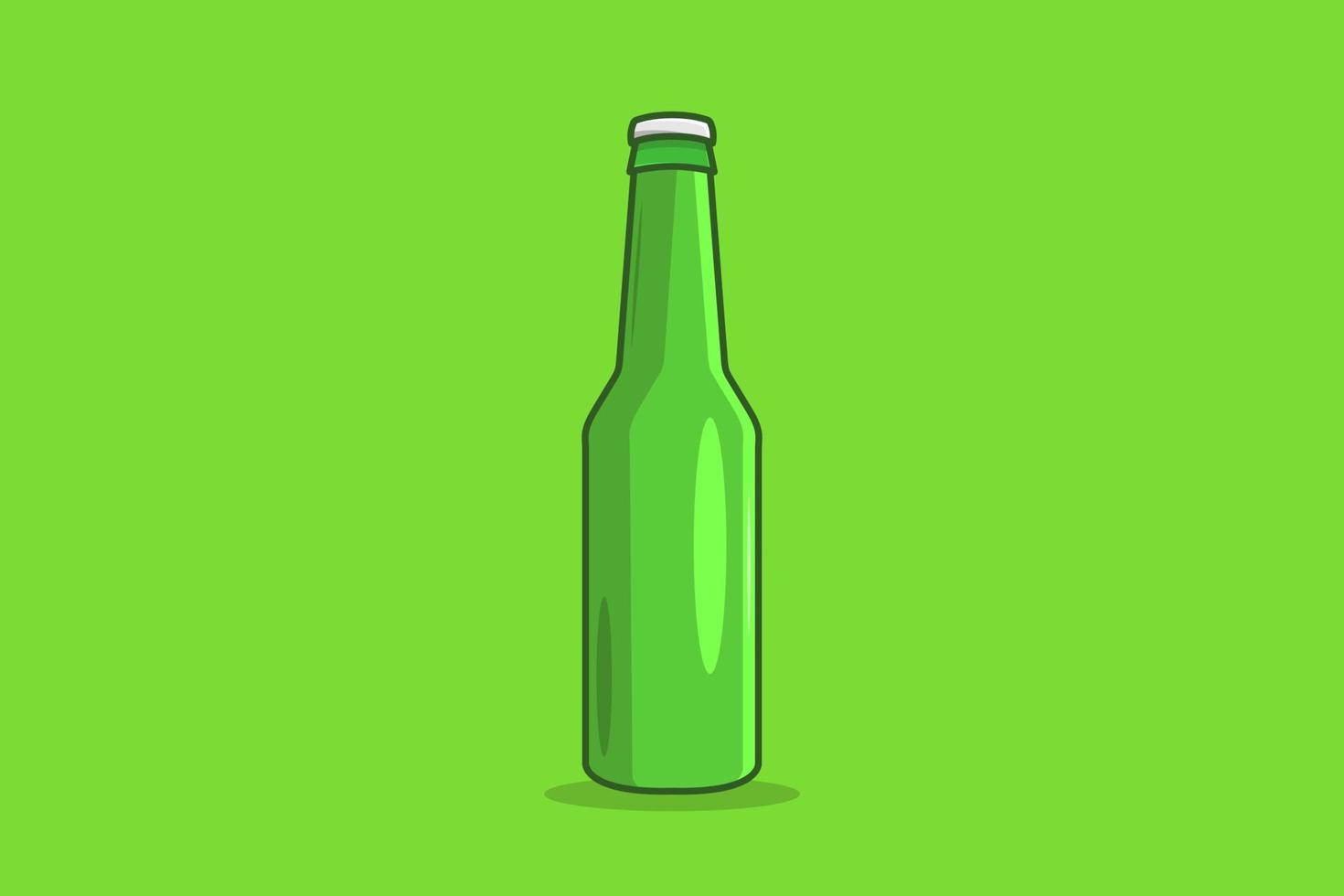 groene fles alcohol vector