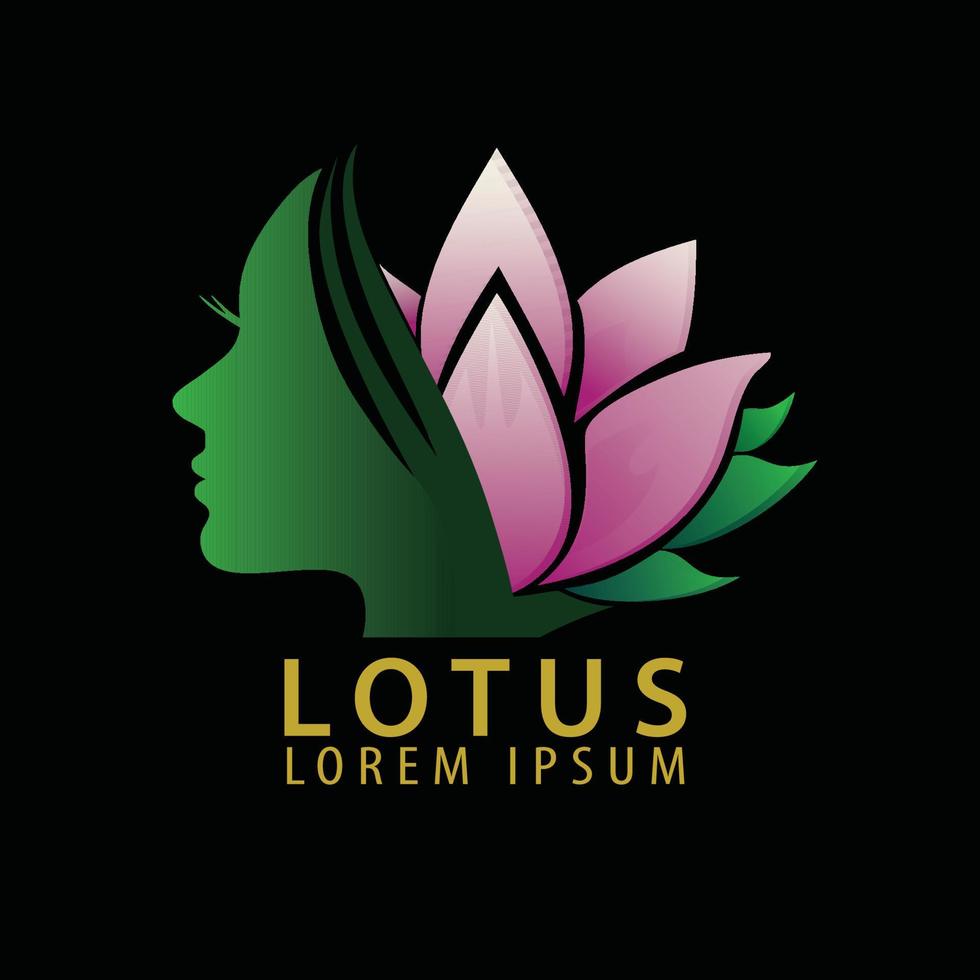 schoonheid lotus logo vectorillustratie vector