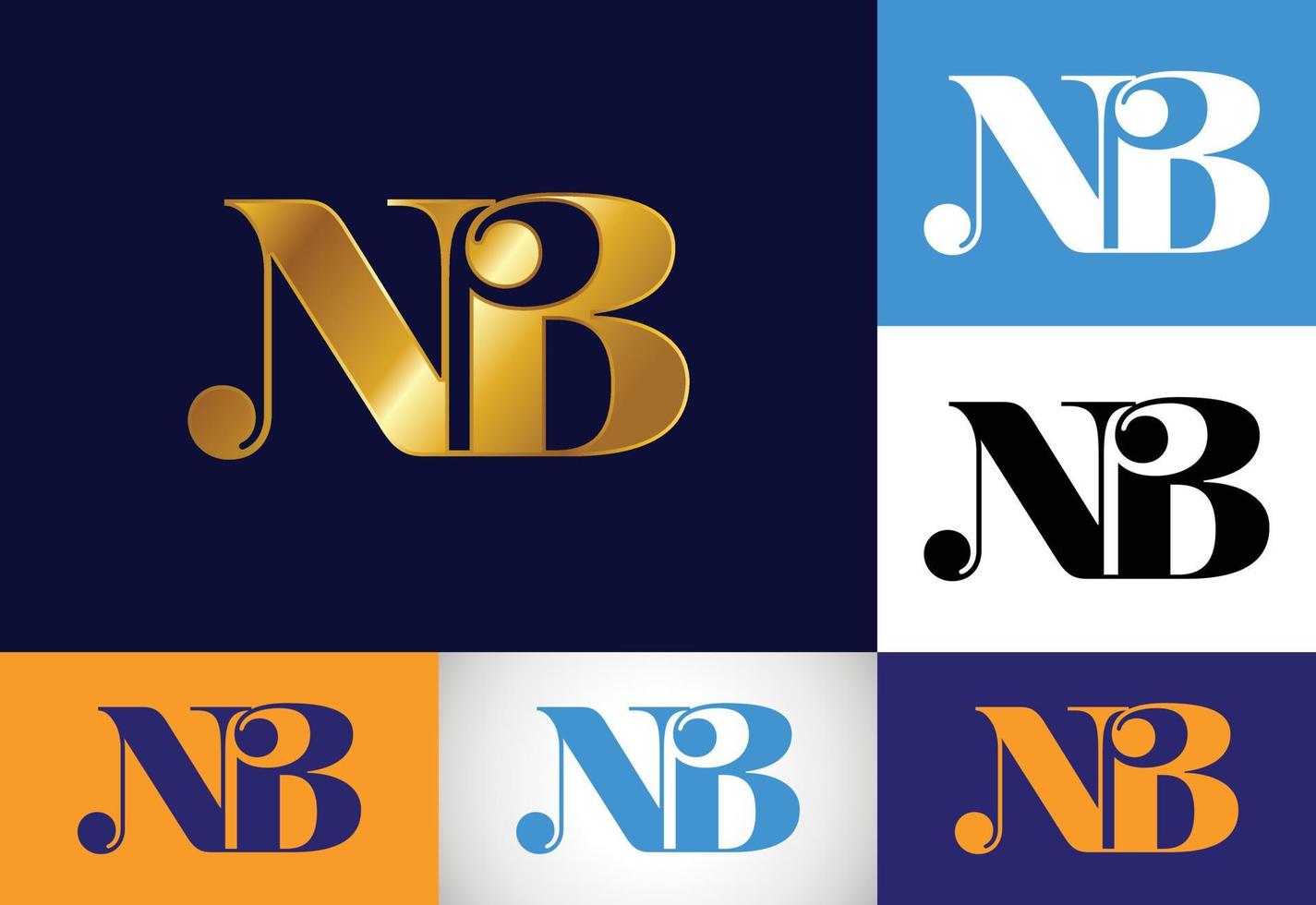 eerste monogram brief nb logo ontwerp vector. grafisch alfabetsymbool voor bedrijfszaken vector