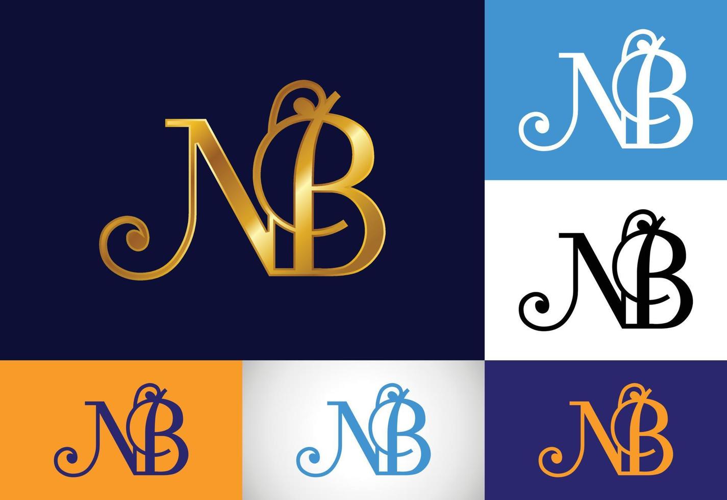 eerste monogram brief nb logo ontwerp vector. grafisch alfabetsymbool voor bedrijfszaken vector