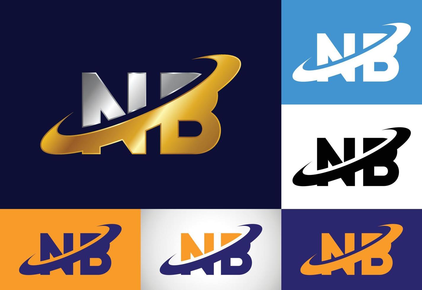 eerste monogram brief nb logo ontwerp vector. grafisch alfabetsymbool voor bedrijfszaken vector