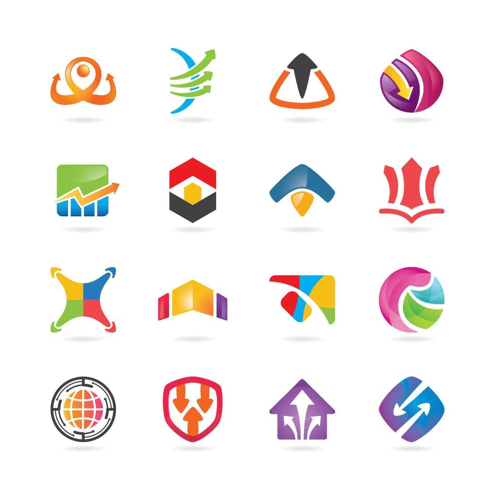 set van abstract logo-ontwerp vector