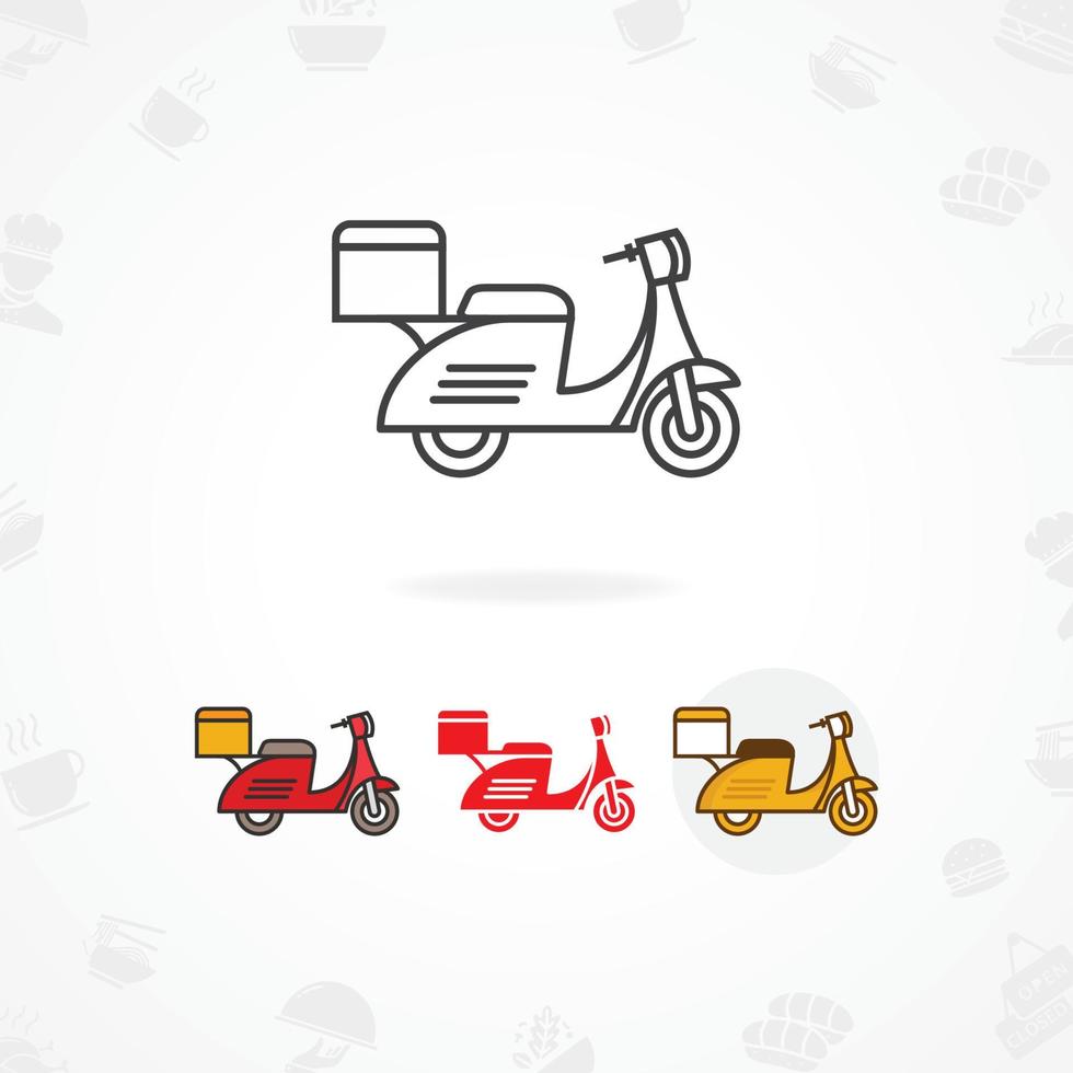 pictogram eten bezorgen vector