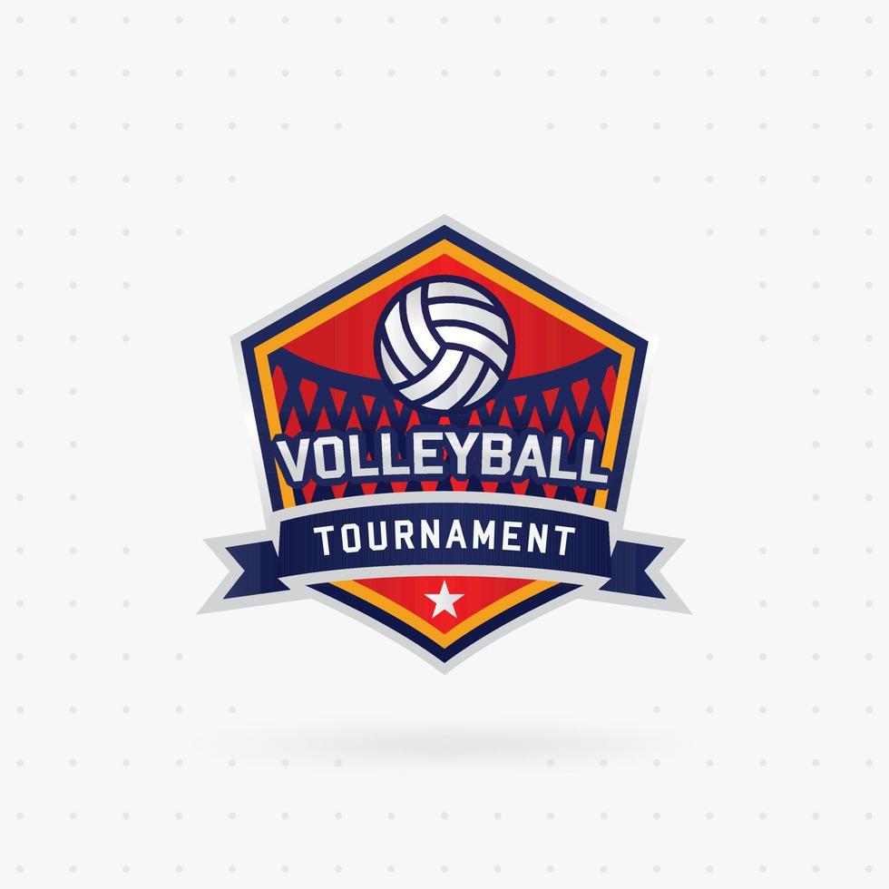 vector volleybal toernooi logo met bal