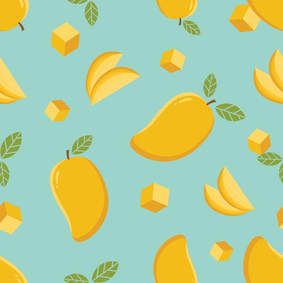 mango fruit naadloos patroon vector