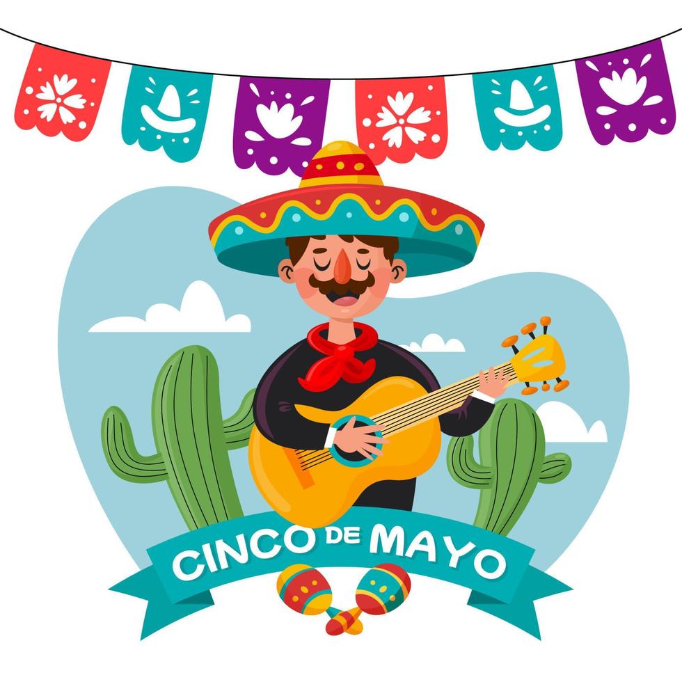 cinco de mayo concept vector